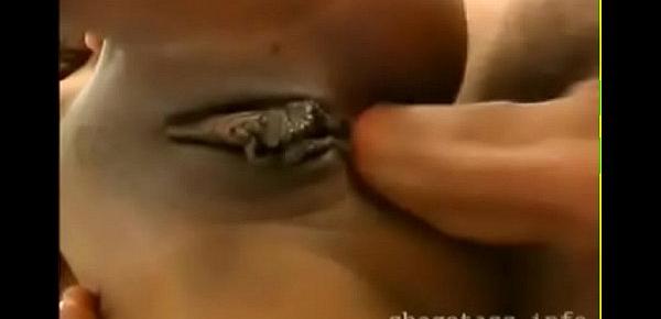 black bitch having big white cock in ass